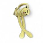 Наушники меховые с поднимающимися ушками светящиеся Пикачу арт.tr3195 желтые