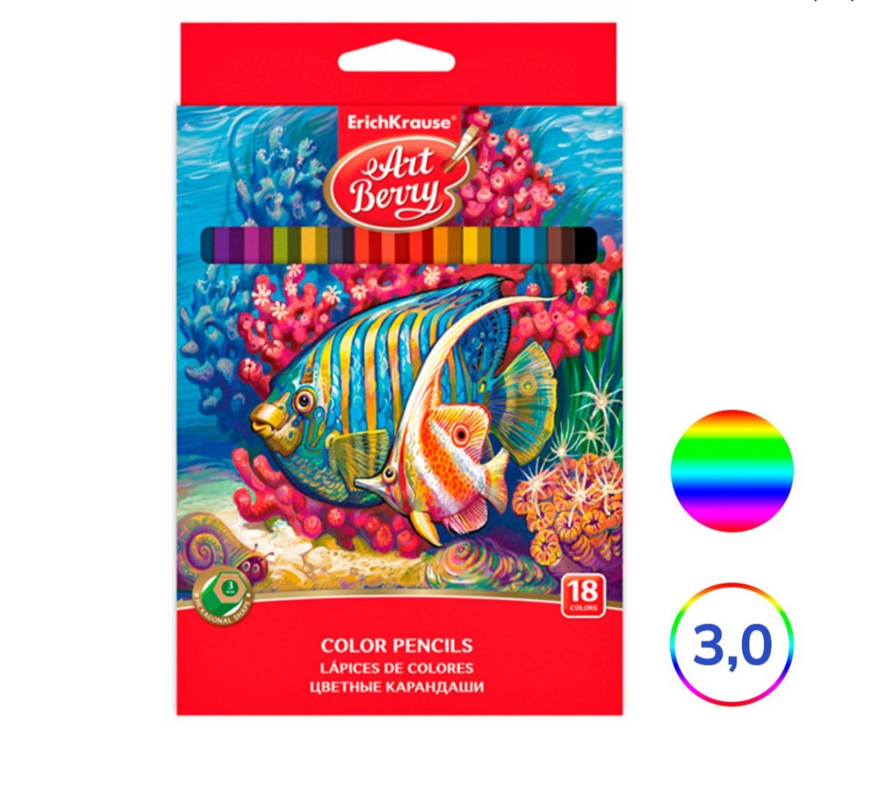 Цветные карандаши ErichKrause 18цв арт.32879 Цветные карандаши ErichKrause 18цв арт.32879