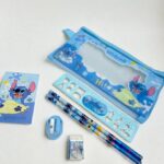 Набор канцелярский 7в1 в пенале Cry Baby/Baby Three/Лабубу/Стич арт.6017 ассорти