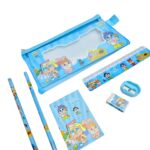 Набор канцелярский 7в1 в пенале Cry Baby/Baby Three/Лабубу/Стич арт.6017 ассорти