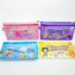 Набор канцелярский 7в1 в пенале Cry Baby/Baby Three/Лабубу/Стич арт.6017 ассорти