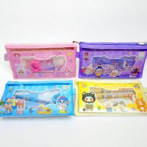 Набор канцелярский 7в1 в пенале Cry Baby/Baby Three/Лабубу/Стич арт.6017 ассорти