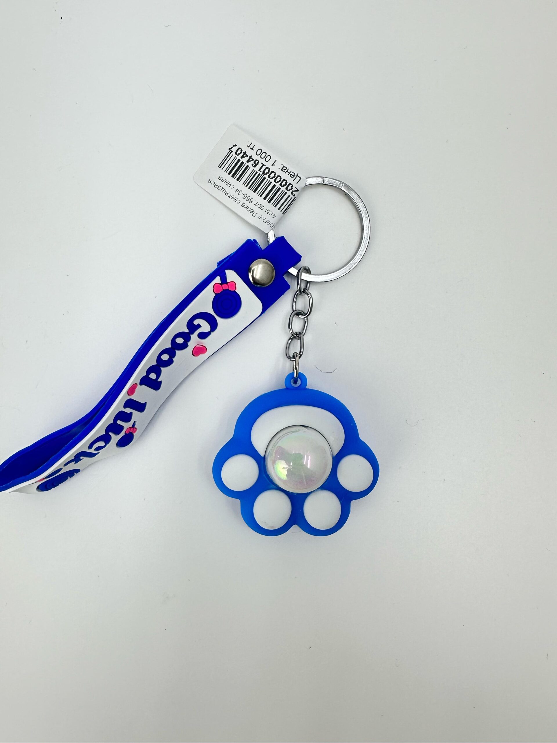 Брелок Лапка светящаяся 5,5см арт.666-30 синяя Брелок Лапка светящаяся 5,5см арт.666-30 синяя