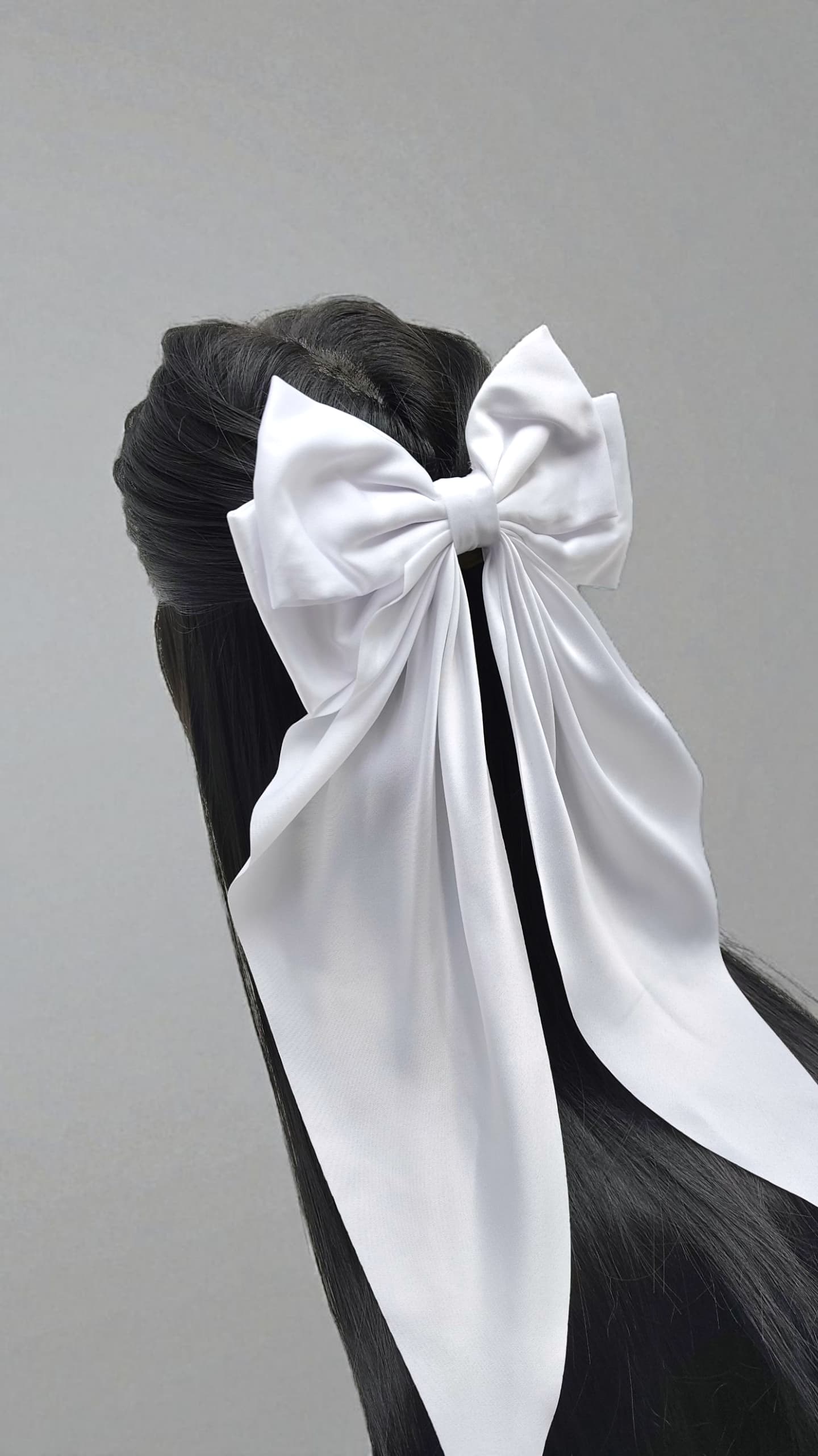 Бант на заколке арт.3542-2 белый Бант на заколке арт.3542-2 белый