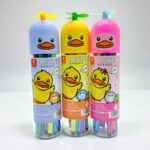 Фломастеры в тубе уточки с пропейлером 12шт арт.1999 ассорти