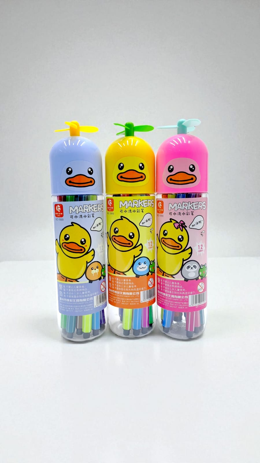 Фломастеры в тубе уточки с пропейлером 12шт арт.1999 ассорти Фломастеры в тубе уточки с пропейлером 12шт арт.1999 ассорти