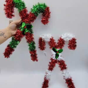 Декор новогодний Леденец с мишурой арт.6394-7 1000тг