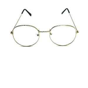 Очки нулевки закругленные с серебрянной оправой арт.tr353