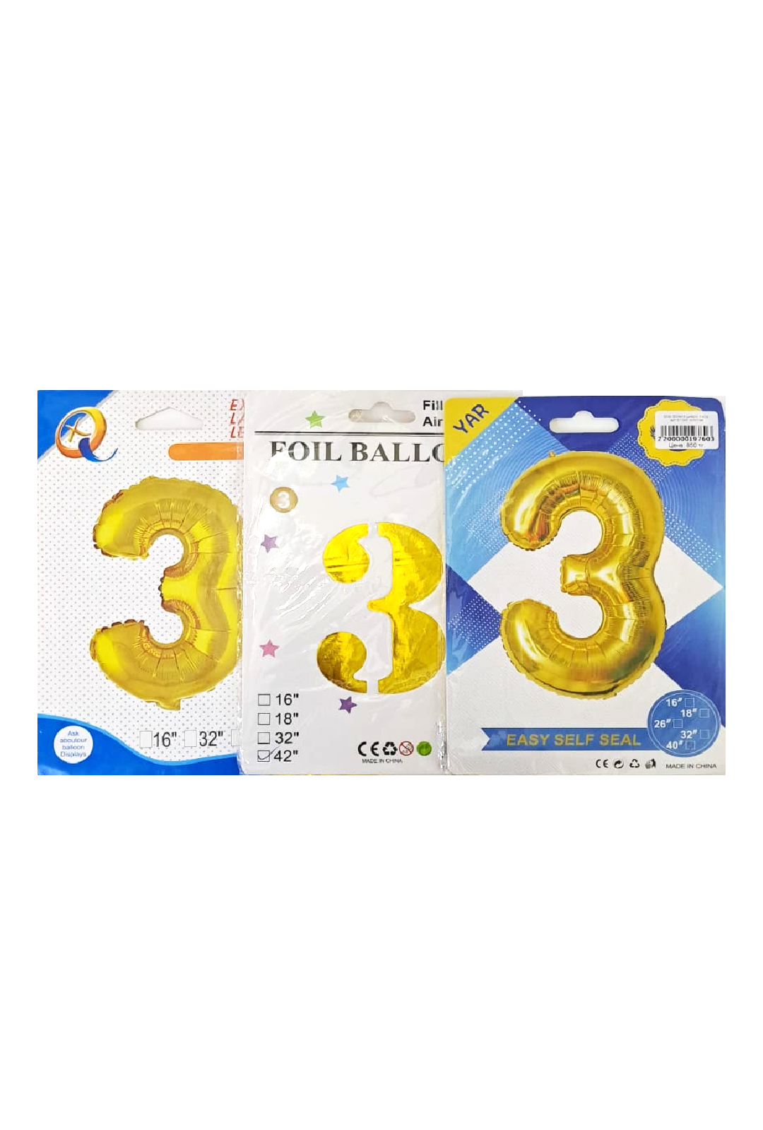 Шар фольга цифра 3 40д арт.tr1345 золотая Шар фольга цифра 3 40д арт.tr1345 золотая