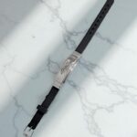 Браслет силиконовый регулируемый с металлической вставкой Stray Kids арт.tr2150 серебро