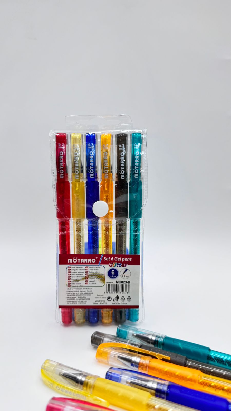 Набор гелевых ручек с блестками Motarro 6цв арт.MC023-8 Набор гелевых ручек с блестками Motarro 6цв арт.MC023-8
