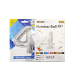 Шар фольга цифра 4 40д арт.tr1359 серебро