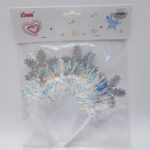 Ободок новогодний Снежинка арт.41-17 серебро 500тг