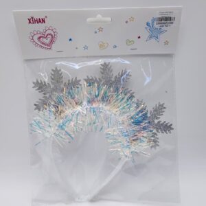 Ободок новогодний Снежинка арт.41-17 серебро 500тг