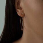 Серьги Кольца 5см арт.tr2006 золото