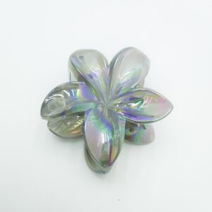 Крабик Гавайский цветок 8см арт.tr507 перламутровый серый
