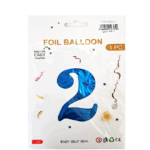 Шар фольга цифра 2 32д арт.tr1304 синяя