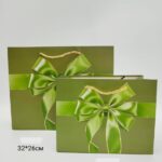 Пакет подарочный 23*17см Бант арт.qzgzd-583c-4 зеленый