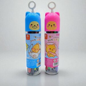 Фломастеры в тубе мишка 12шт арт.1666 ассорти