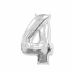 Шар фольга цифра 4 32д арт.tr1275 серебро