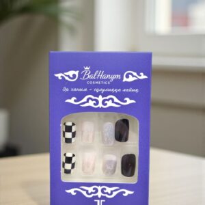 Ногти накладные Balhanym арт.tr2775 шахматные с блеском