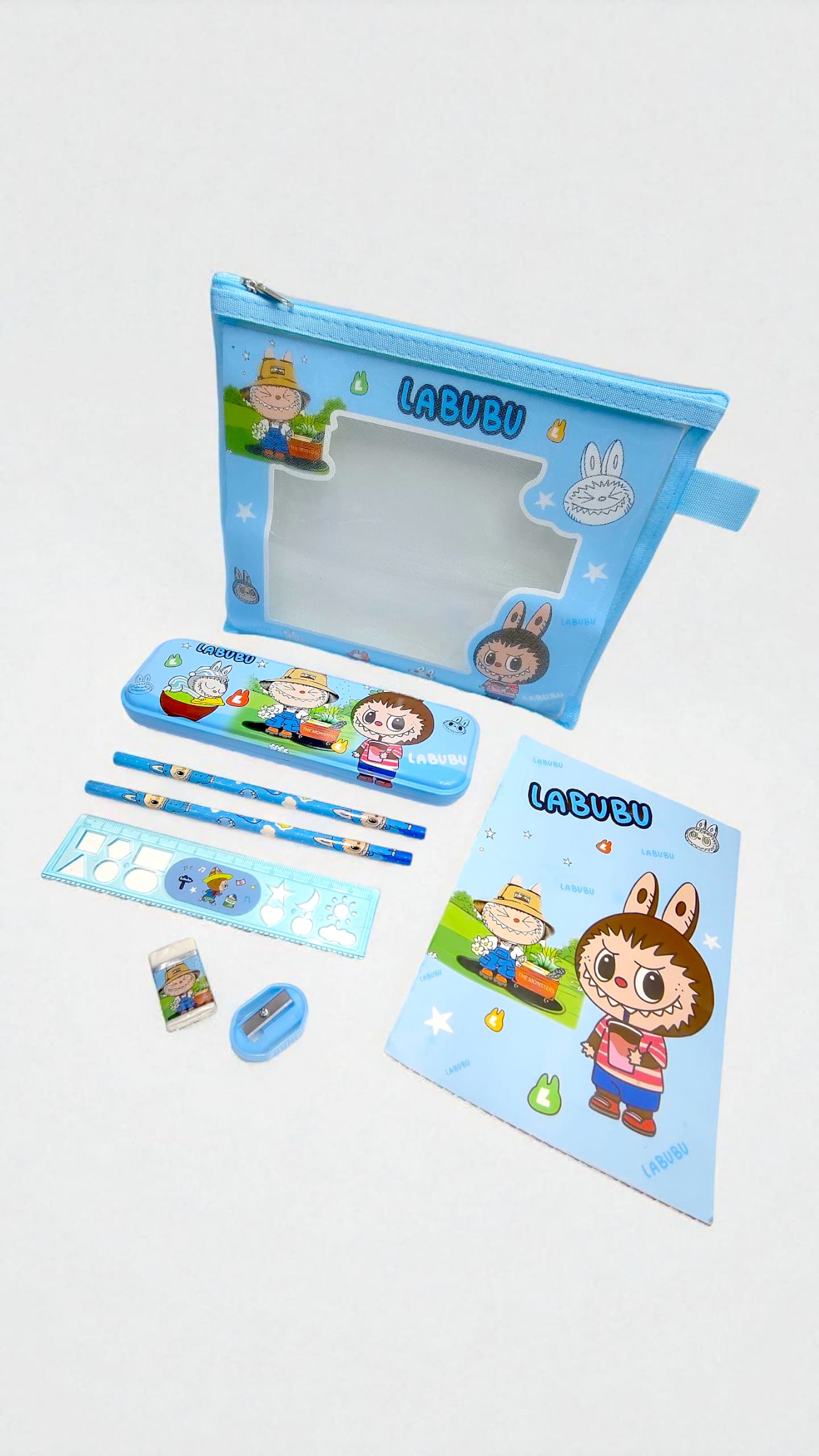 Набор канцелярский 8в1 в пенале Sanrio/Стич/Лабубу арт.6027 ассорти Набор канцелярский 8в1 в пенале Sanrio/Стич/Лабубу арт.6027 ассорти