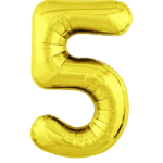Шар фольга цифра 5 40д арт.tr1346 золотая