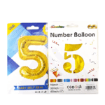 Шар фольга цифра 5 40д арт.tr1346 золотая