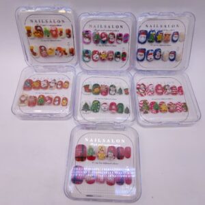 Ногти накладные новогодние Nailsalon арт.hd-1908 ассорти 500тг