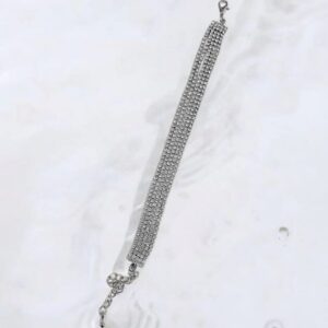 Браслет стразы 5рядов арт.tr1917 серебро