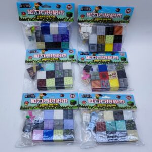 Конструктор магнитный Майнкрафт 11шт+фигурка арт.tr1332 ассорти