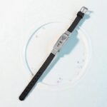 Браслет силиконовый регулируемый с металлической вставкой автограф "BTS-JIN" арт.tr2061 серебро