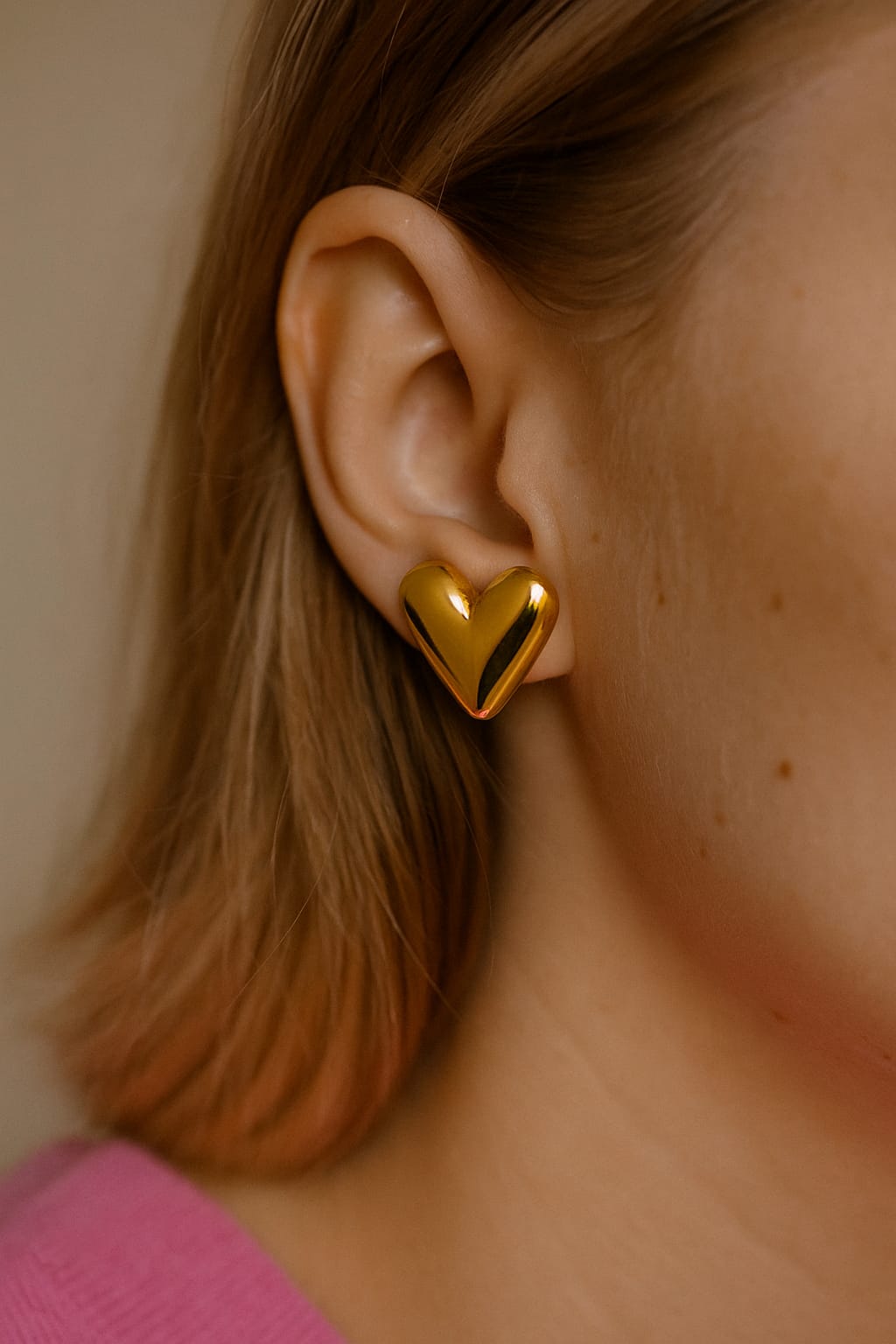 Серьги Сердце титан 2см арт.tr1754 золото Серьги Сердце титан 2см арт.tr1754 золото