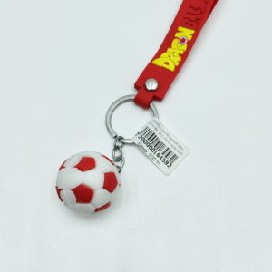 Брелок Футбольный мяч 3см арт.B12 бело-красный