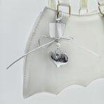 Брелок Сердце с жемчугом арт.5975-7 серебро