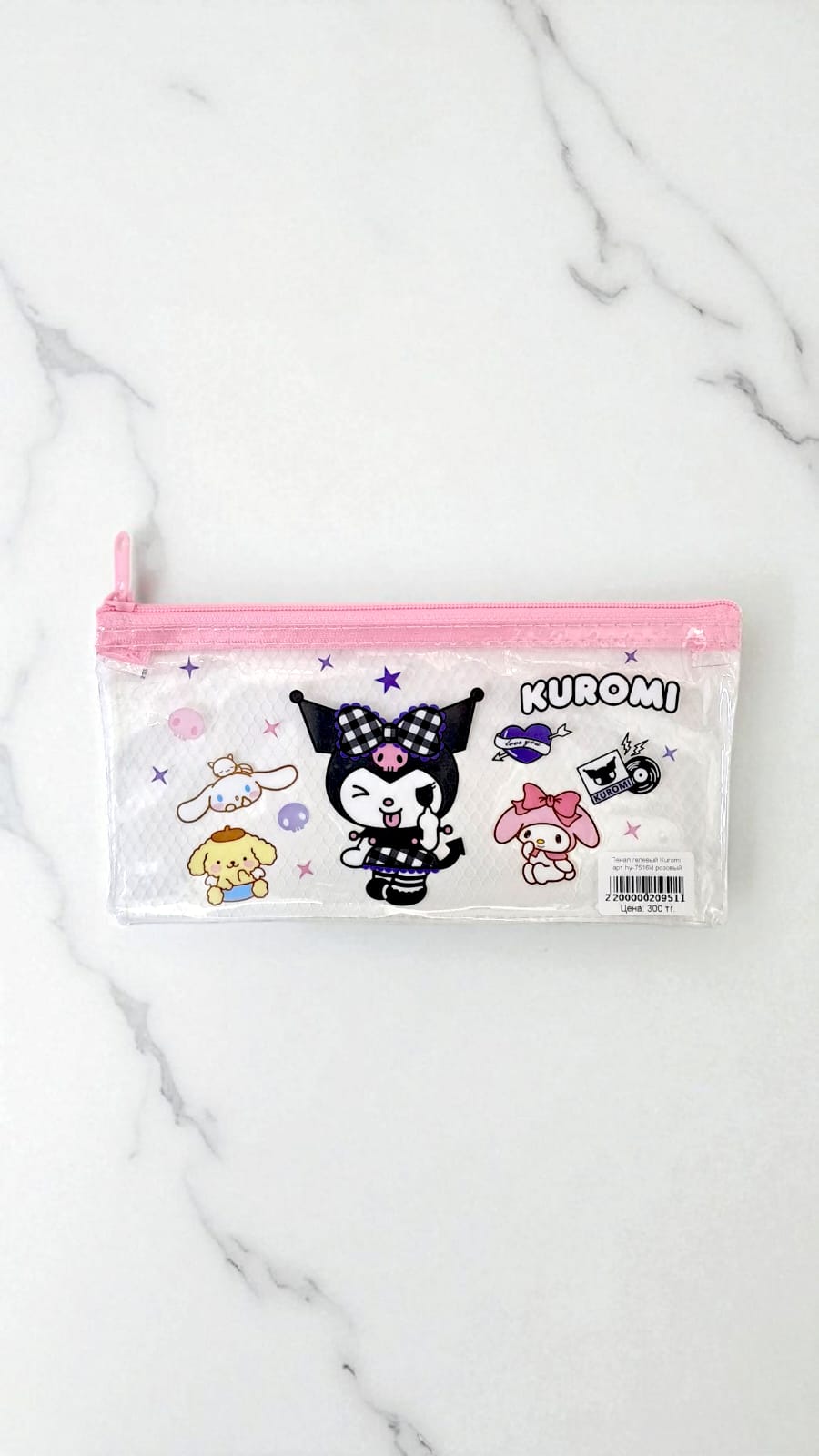 Пенал гелевый Kuromi арт.hy-7516kl розовый Пенал гелевый Kuromi арт.hy-7516kl розовый