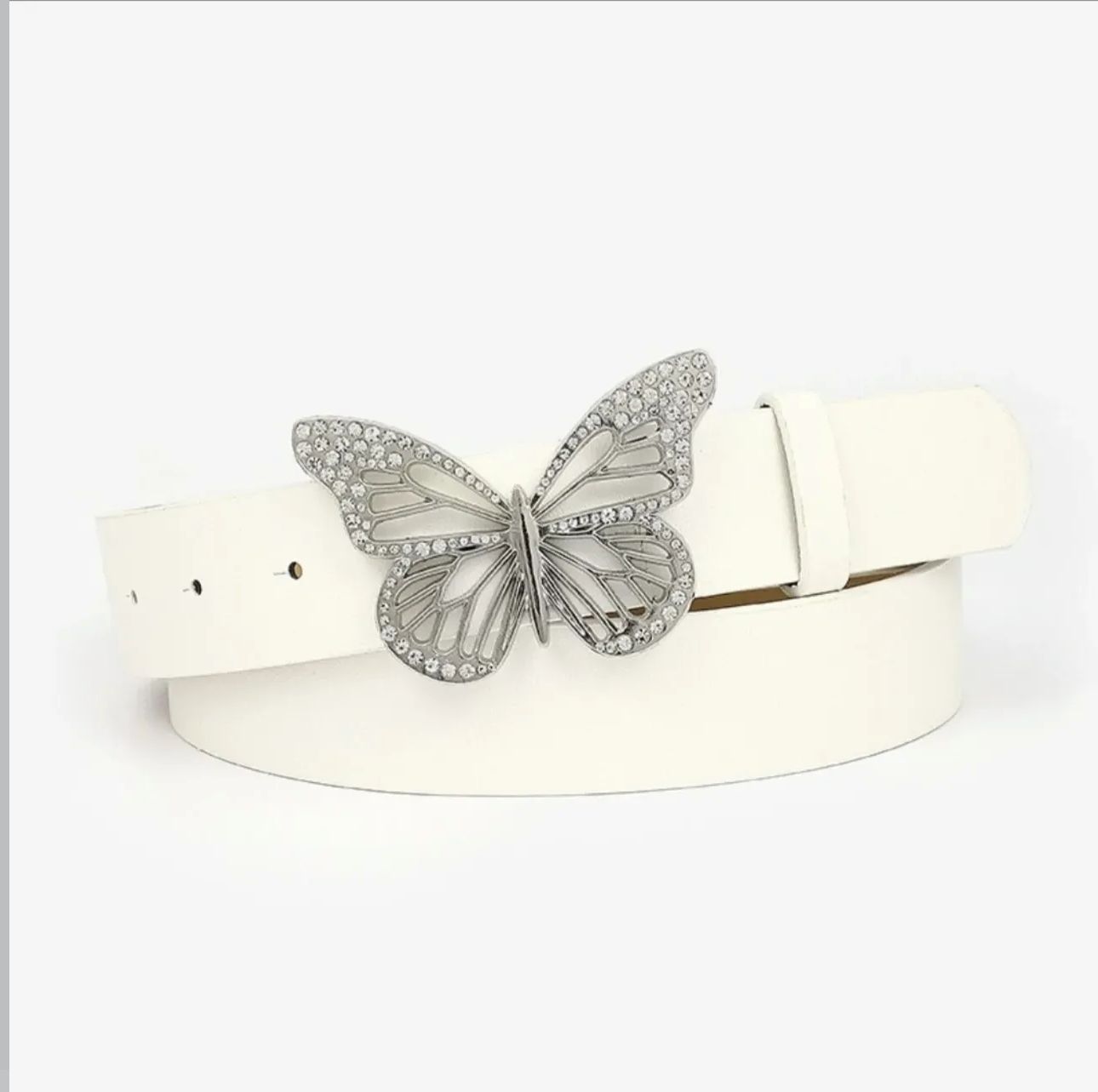 Ремень бабочка стразы белый арт.tr647 Ремень бабочка стразы белый арт.tr647