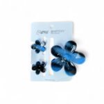 Крабик Цветок 3-7см уп 3шт арт.tr2531 черный с голубым