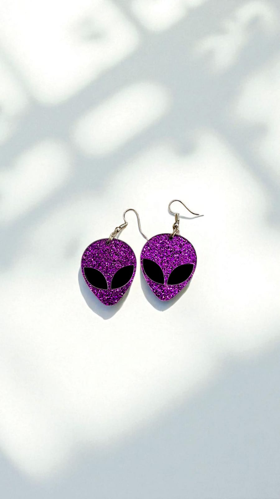 Серьги Хэллоуин голова НЛО арт.tr2196 черно-фиолетовые с блестками Серьги Хэллоуин голова НЛО арт.tr2196 черно-фиолетовые с блестками