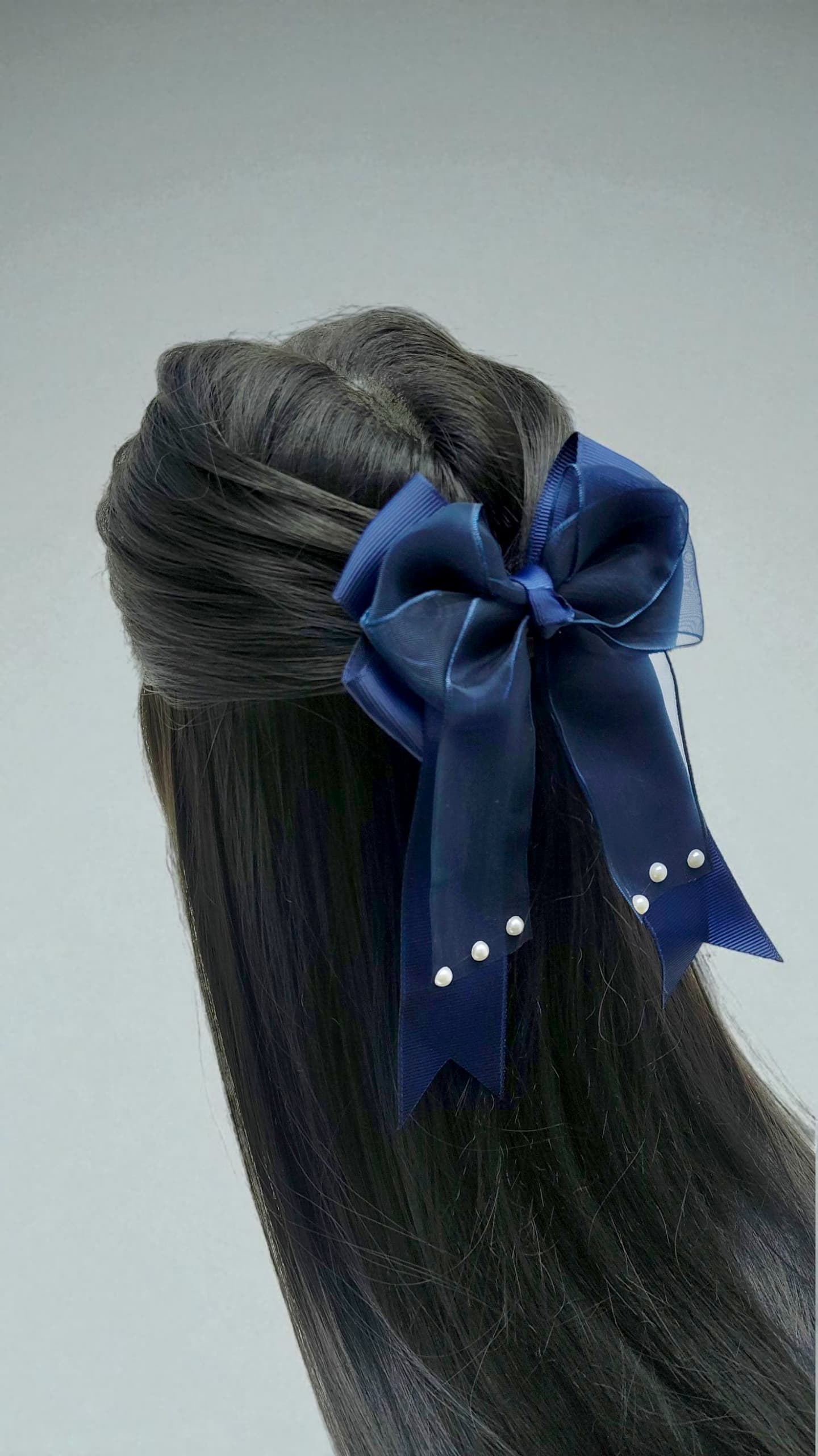 Бантик на заколке арт.3833-3 синий Бантик на заколке арт.3833-3 синий