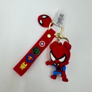 Брелок Человек паук свинка 6см арт.b30 красный