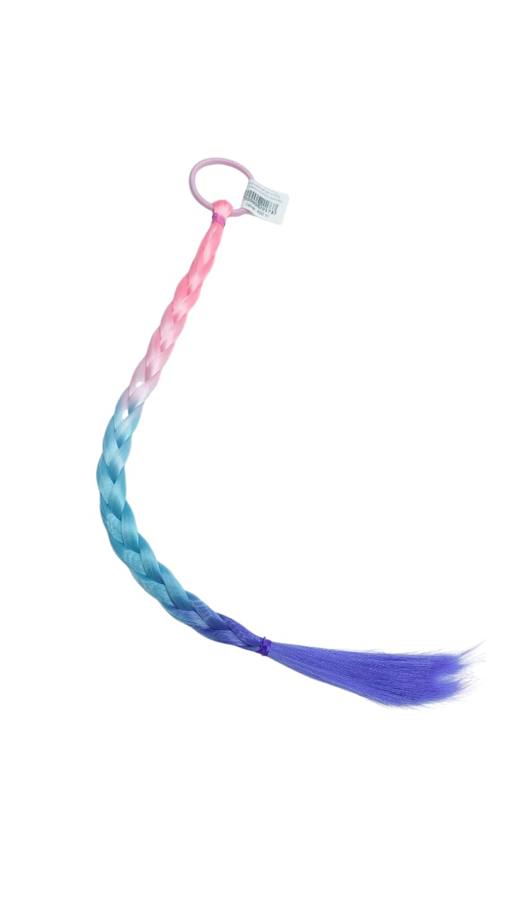 Косичка на резинке трехцветная арт.tr1602 розовый,голубой,сиреневый Косичка на резинке трехцветная арт.tr1602 розовый,голубой,сиреневый