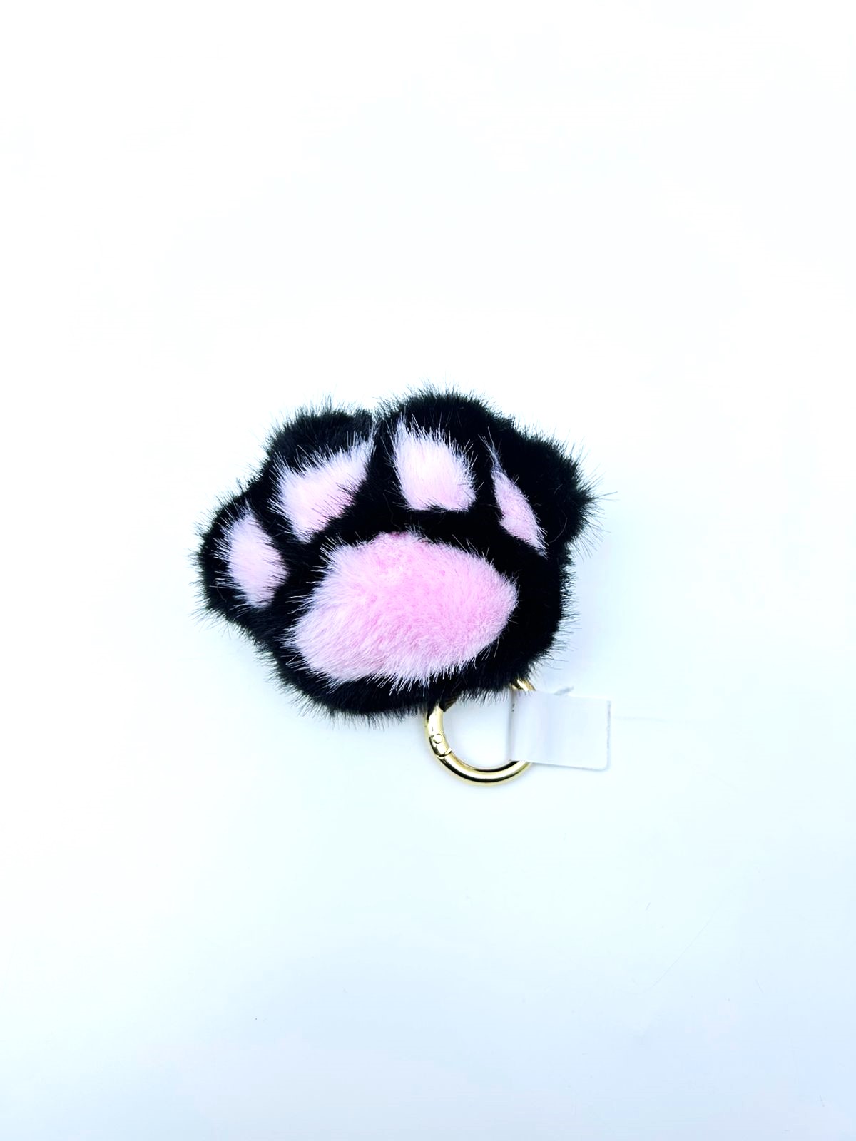 Брелок мягкий Лапка арт.tr2569 черно-розовая Брелок мягкий Лапка арт.tr2569 черно-розовая