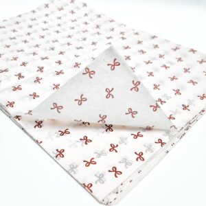 Бумага тишью Бантики 50*70см уп 10шт арт.tr276 розовая