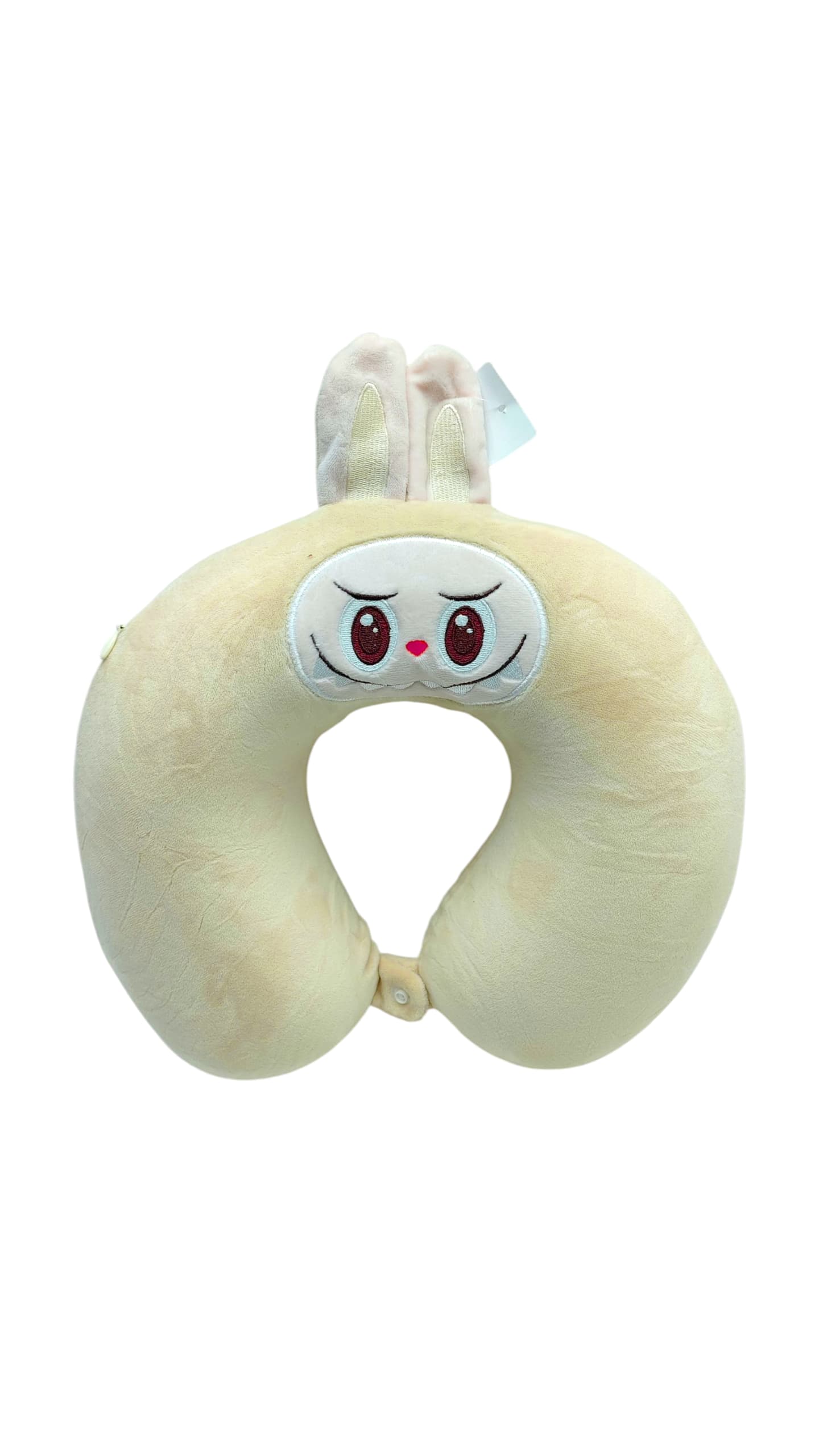 Мягкая игрушка-подушка для шеи Labubu арт.0753-1 бежевая Мягкая игрушка-подушка для шеи Labubu арт.0753-1 бежевая