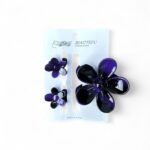 Крабик Цветок 3-7см уп 3шт арт.tr2534 черный с фиолетовым