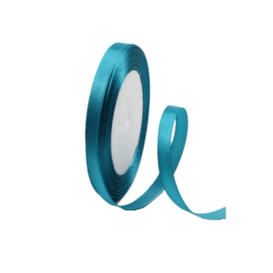 Лента атлас 1см бобина 20ярдов арт.tr874 темно-бирюзовая