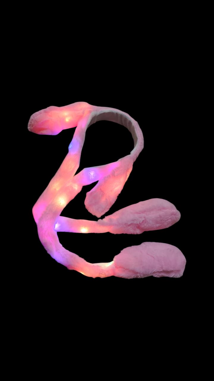 Ободок мех Зайка светящийся арт.tr3177 розовый Ободок мех Зайка светящийся арт.tr3177 розовый