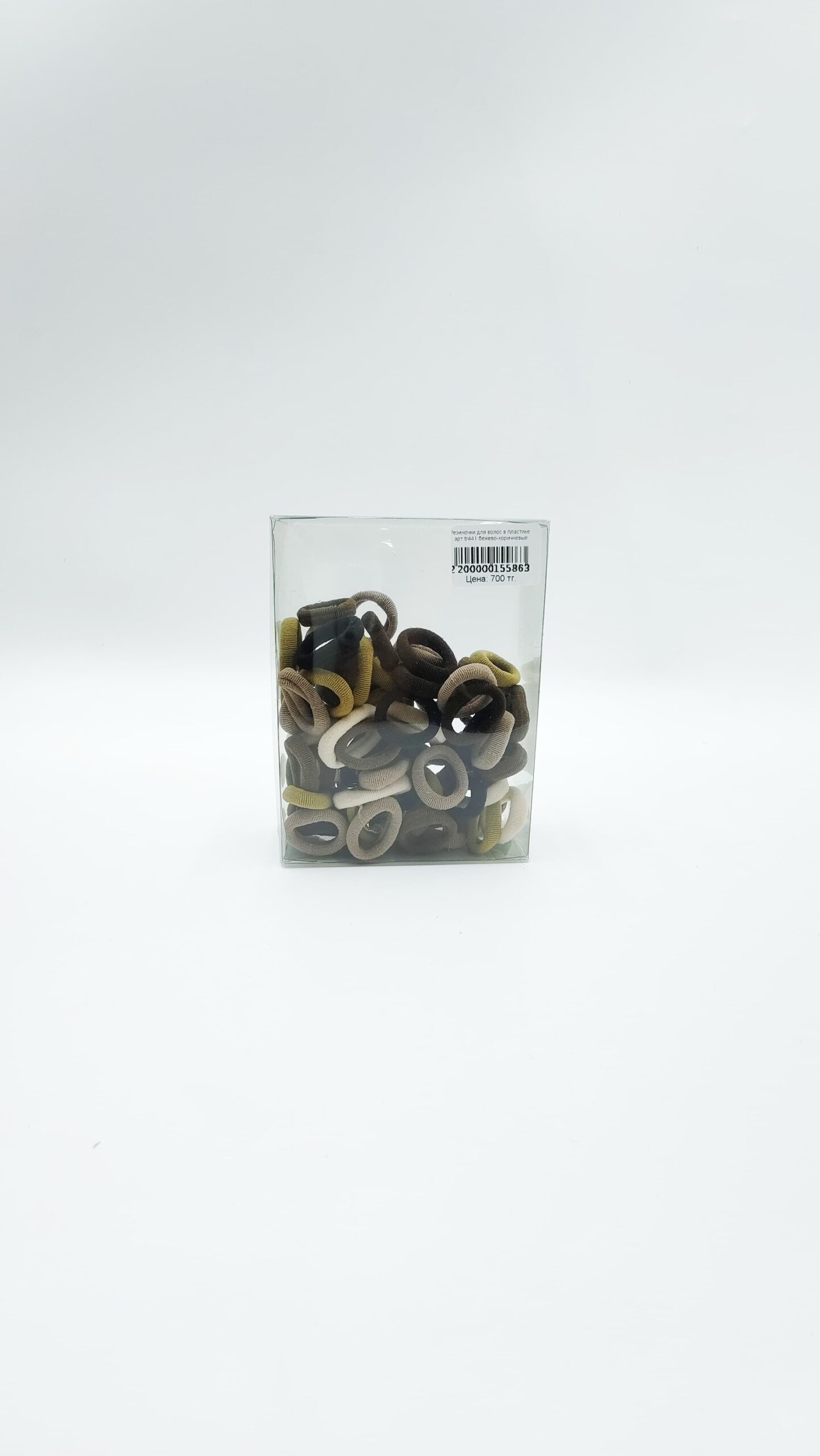 Резиночки для волос в пластике арт.tr441 бежево-коричневые Резиночки для волос в пластике арт.tr441 бежево-коричневые