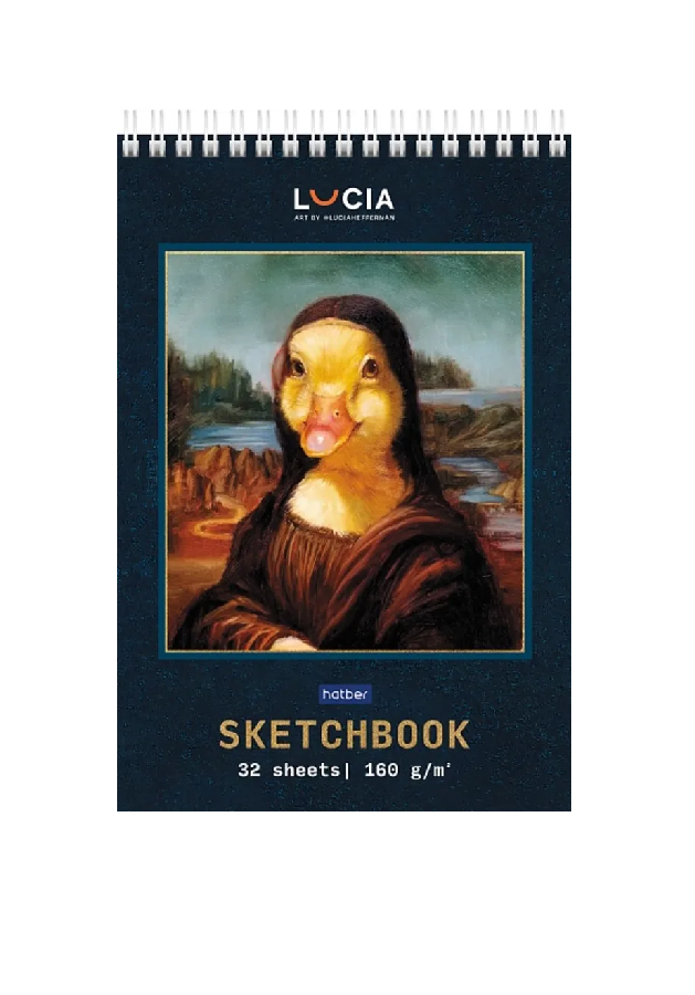 Скетчбук А5 Hatber МонаУтка 32л 160гр арт.31854 Скетчбук А5 Hatber МонаУтка 32л 160гр арт.31854